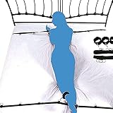Bondaged Restraints Sex Set for King Bed Restraints Sex Adults Bondaged Queen Kit Adult Sexy Straps for Couples Bed Ties Wrist and Ankle Restraining for Women Adult Toys SM Cuffs Nylon Sunglasses OS4