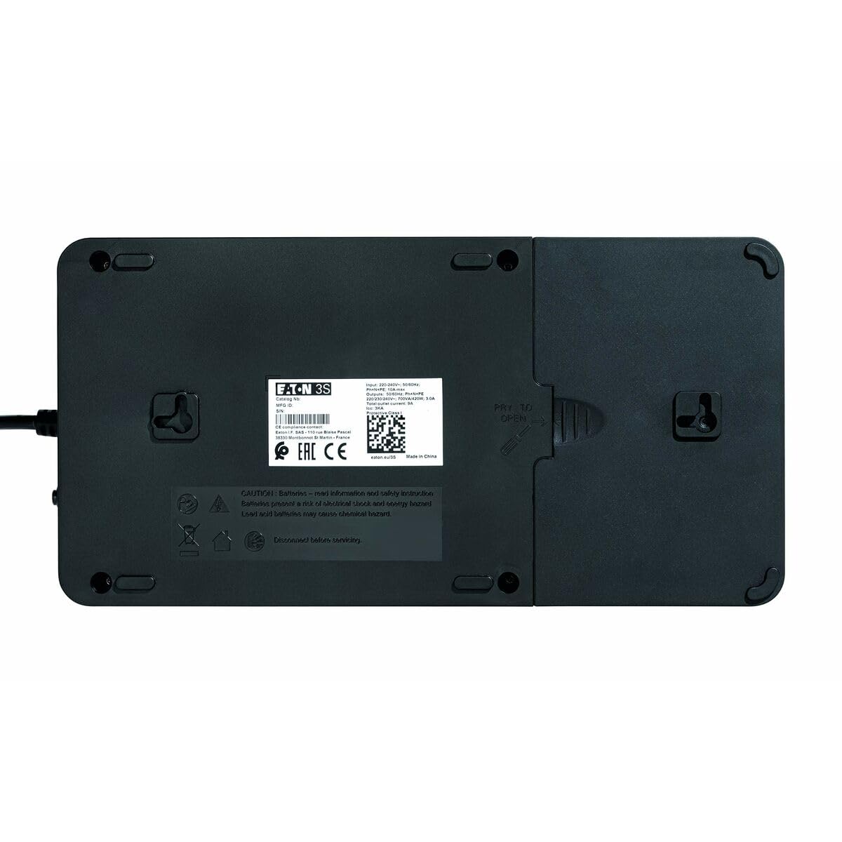 Eaton 3S 550 FR - Off-Line UPS - Sistema de alimentación ininterrumpida SAI - 550VA (6 Salidas Tipo FR) - Negro y Blanco (3S550F)