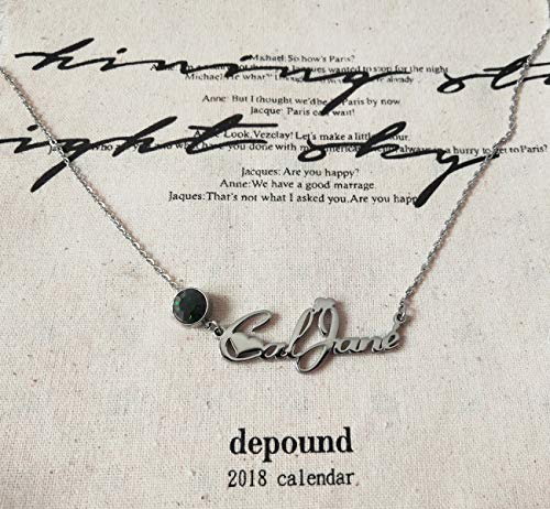 HUAN XUN Custom Name Pendant Choker Necklace3