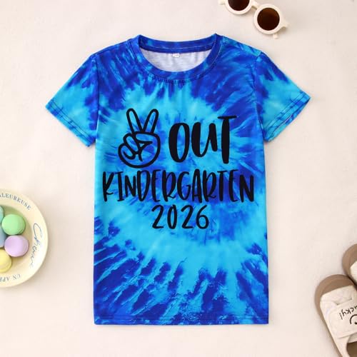 Image of MODNTOGA Kids Girl Boy Peace Out Kindergarten Shirt 2026 Kindergarten Graduation T-Shirt Last Day of School Summer Tee Tops