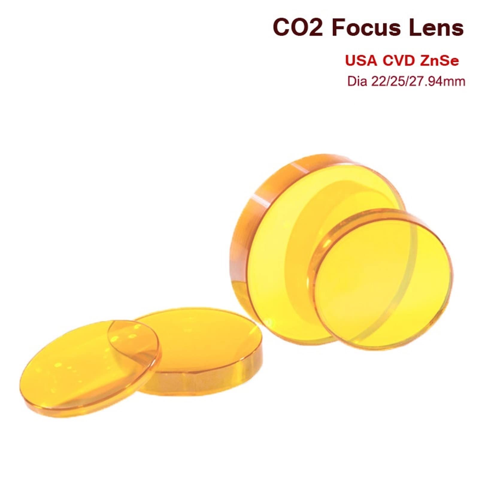 CO2 Lens USA CVD ZnSe Lens Dia 22mm 25mm FL 38.1mm 50.8mm 63.5mm 75mm 100mm 127mm Lenses for LEDs Crystal Ball Led(25mm,100mm)