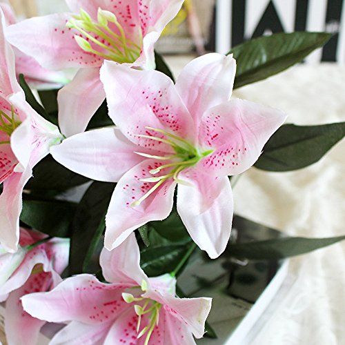 Generic PRIME DEALS TODAY CLEARANCE Lily Artificial Flowers 10 Heads Fake Tiger Lilies Real Touch Fake Flower thumb #5