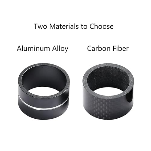 Boenoea Bicycle Headset Spacer 1-1/8 Inch (Aluminium Alloy/Carbon Fiber) #TOP3