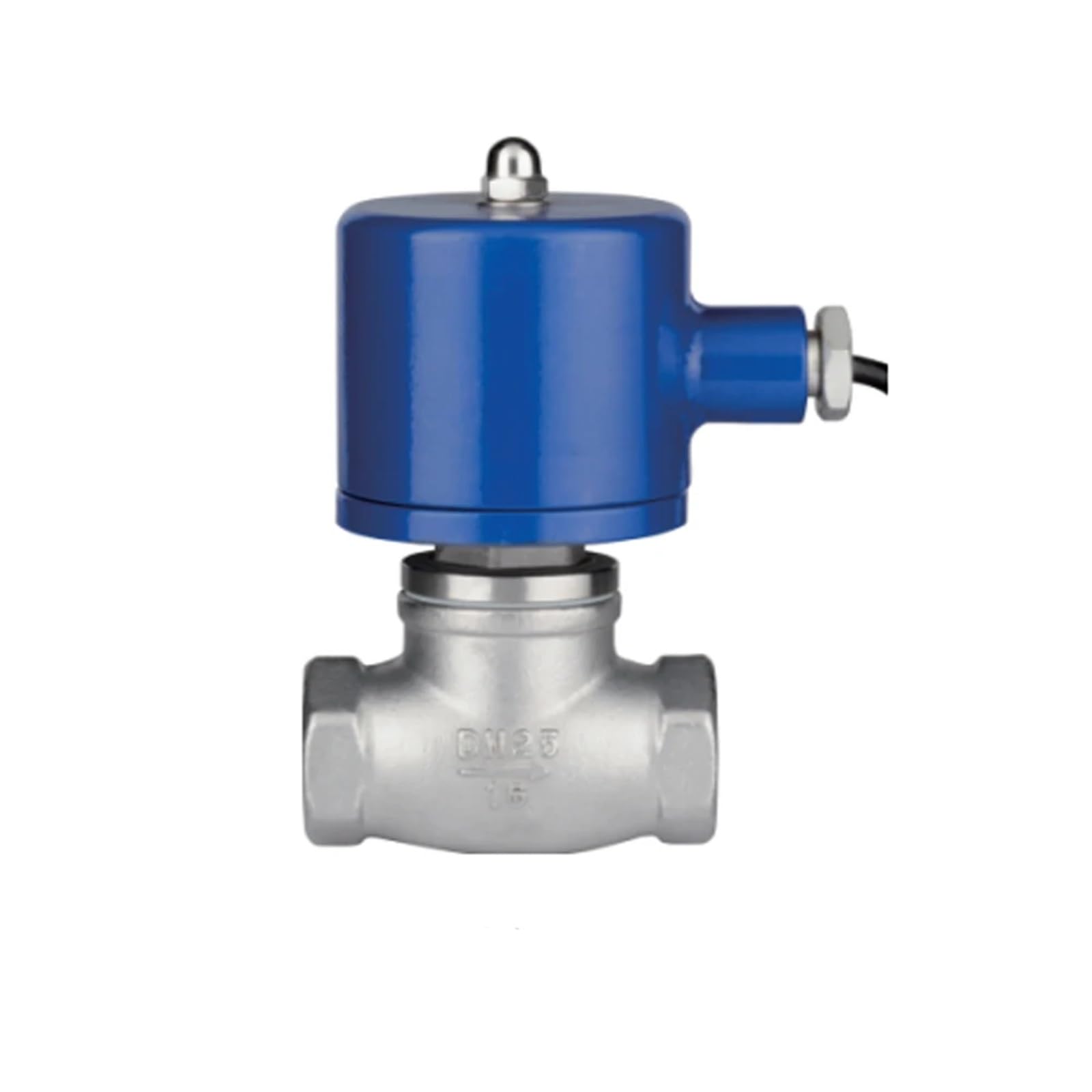 DN15-DN65 Stainless Steel Pilot Piston Solenoid Valve AC220V 110V Normally Closed Solenoid Valve for Steam Liquid Water(BSP-110V)