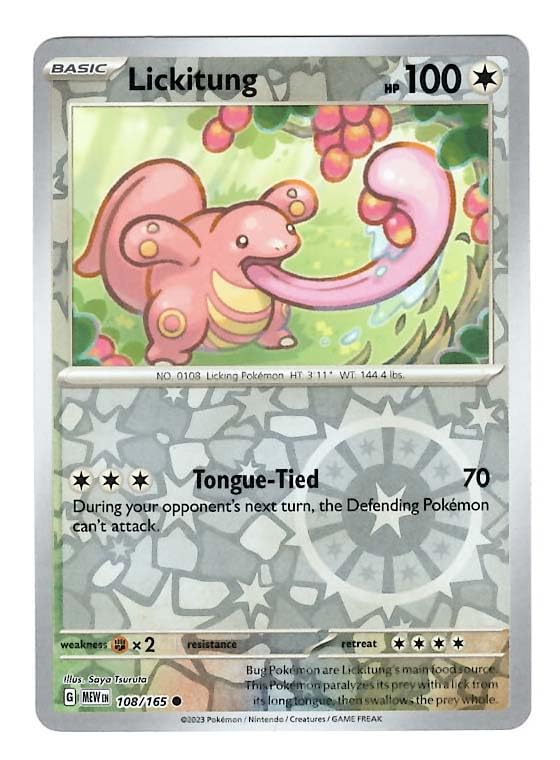 Amazon.com: Pokemon - Lickitung 108/165 - Pokemon 151 - Reverse