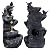 wicoanox Outdoor Water Fountain Cascading Rock Water Fountain, Garden Waterfall Decor, 5-Tiers Cascading Waterfall with Led Lights, Outside Electric Patio Water Features Fountain Black