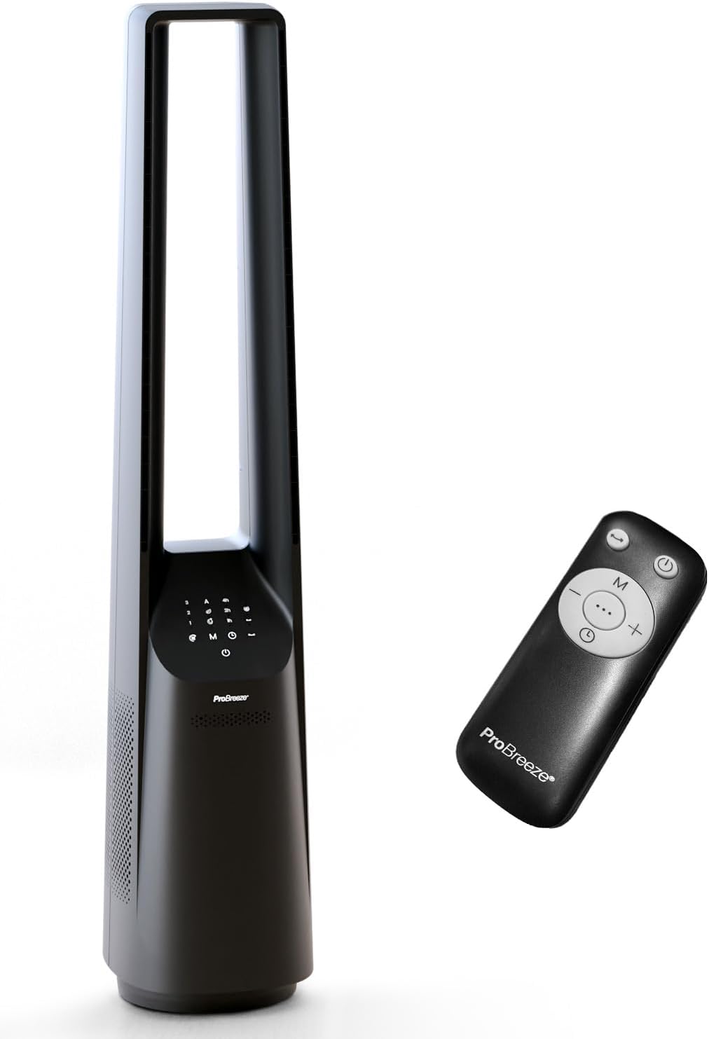 40 inch Bladeless Tower Fan with DC Motor - Ultra Quiet Fan with Remote Control, LED Display, 6 Fan Speeds, 5 Operation Modes, 60° Automatic Oscillation & 7H Timer (Black)