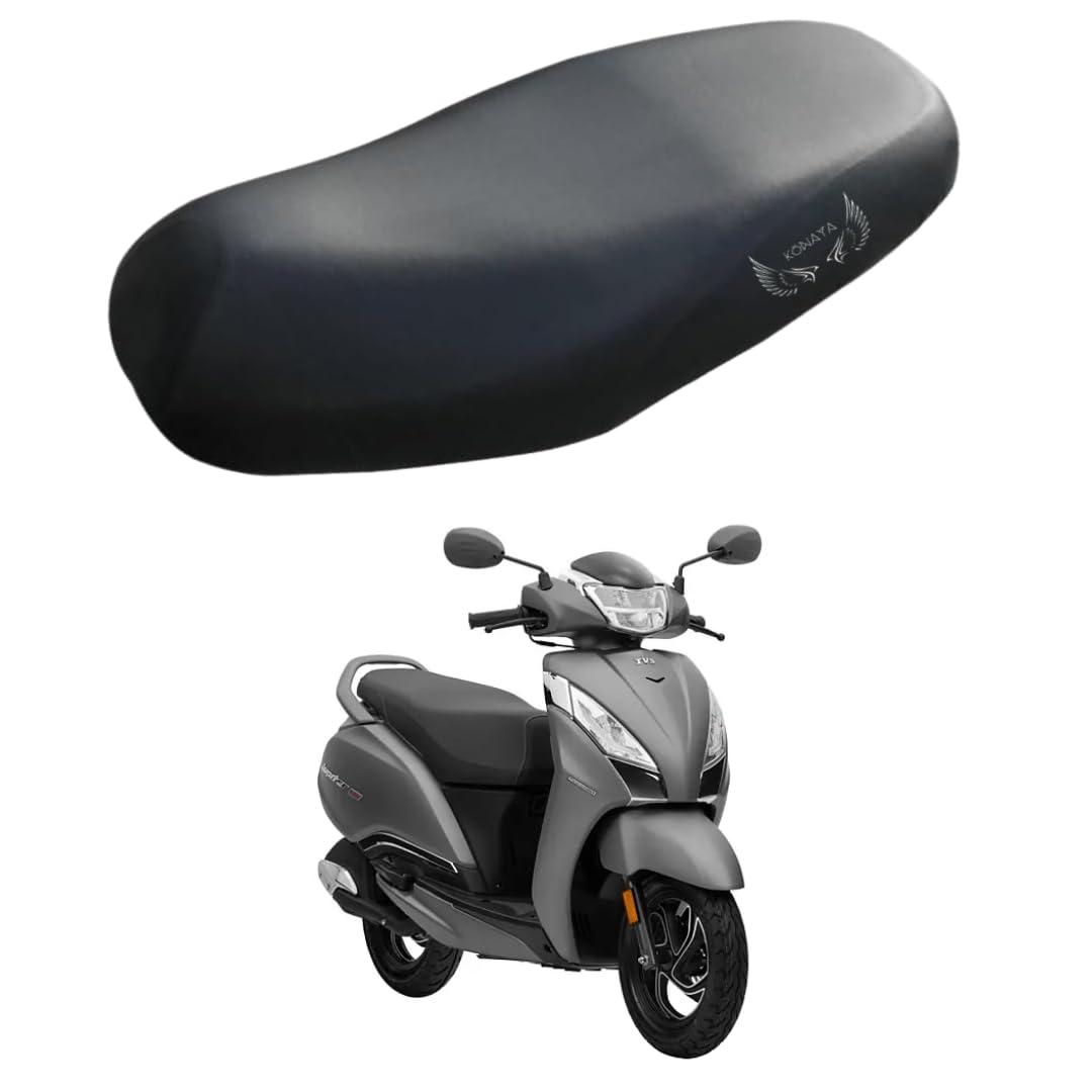 KONAYA Jupiter 125 Seat Cover Protect from Rust and Dust, PU Leather Waterproof Durable Jupiter 125, BS6 Scooter Seat Cover (Black)
