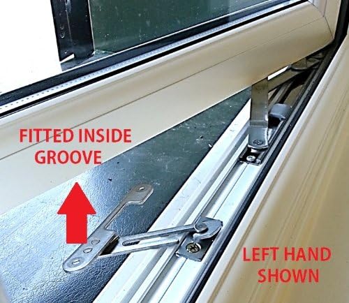 Secure Home UPVC Window Restrictor Hook. Child Lock Restrictor Safety Catch (Left Handed)