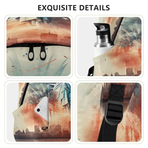 Sac à dos pour ordinateur portable motif feu d'artifice abstrait grand volume voyage