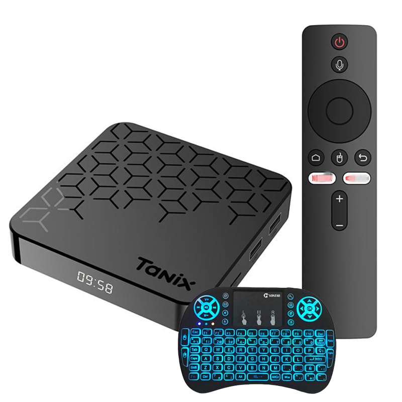 CHROX Android 14.0 TV Box, Tanix TX7 Smart TV Box 4GB RAM 64GB ROM H728 2.4G/5G Dual WiFi H.265 4K/1080p Ultra HD Media Player Box,4gb+64gb