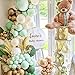 Sage Green Balloon Garland Kit, KISPATTI 103pcs Balloon Garland Arch Kit Olive Green White Gold Latex Balloons Set for Birthday Wedding Baby Shower Baptism Bridal Party Decorations
