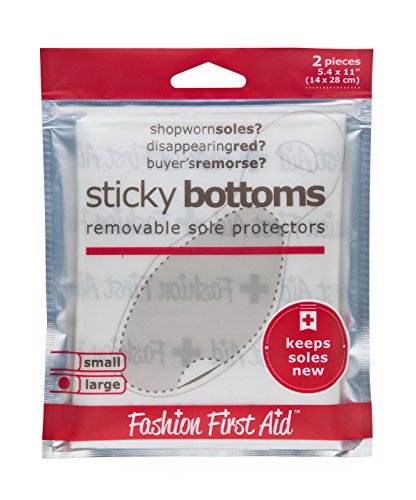 Image of Fashion First Aid Sticky Bottoms Removable Sole Protectors (Large - 2 Pack) | Clear Invisible Large Flats and Men's Luxury Shoes Protection - Cut-to-Fit Sole Shields to Help Prevent Wear & Damage