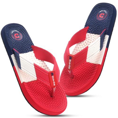 Image of DOCTOR HEALTH SUPER SOFT Men's & Boys Anti-Skid Flip Flops with Acupressure Massage Footbed | Lightweight | Soft | Doctor-Recommended Slipper for Pain Relief | All Day Wear Acupressure Doctor Slipper