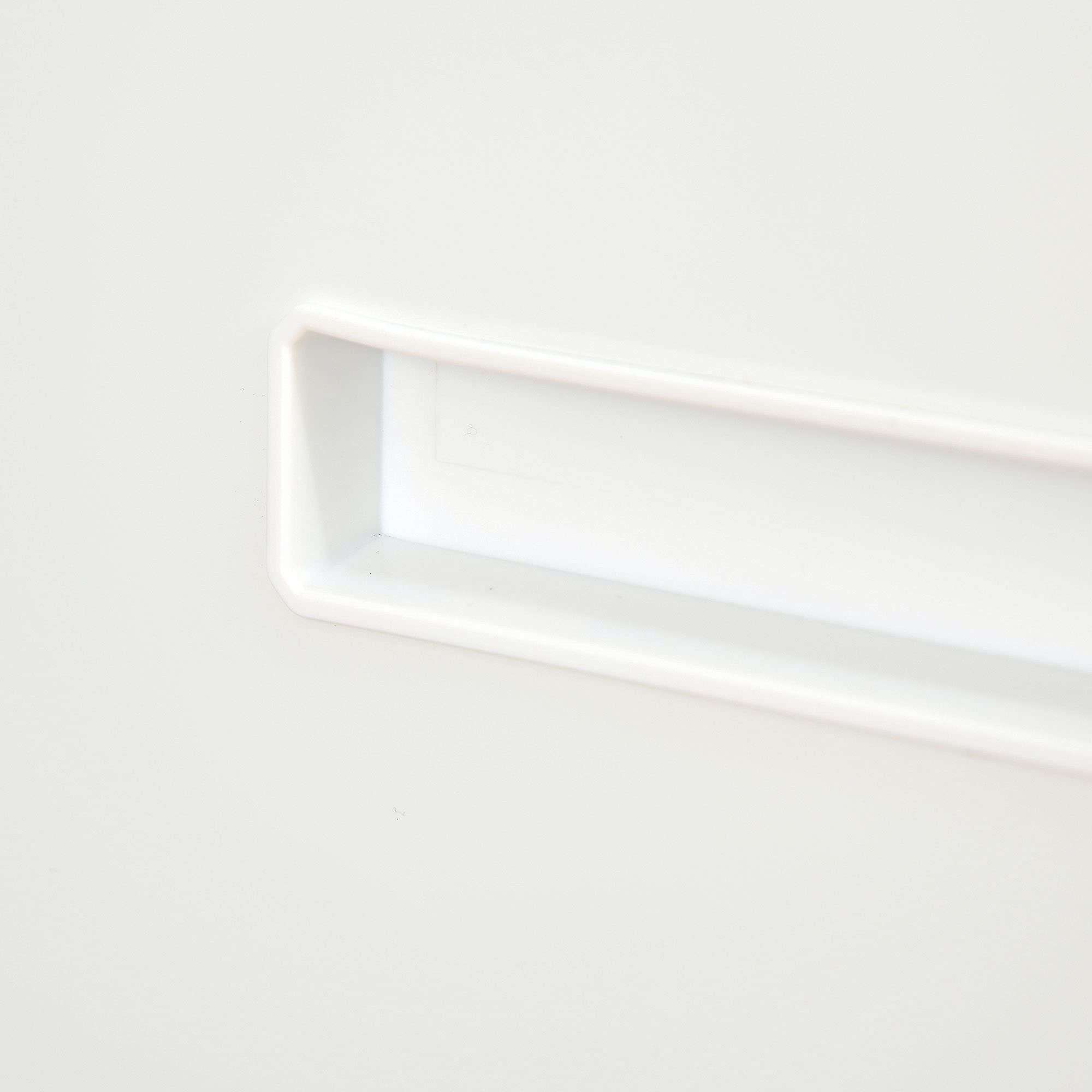 Vinsetto Cassettiera Ufficio con Ruote e 2 Cassetti 39x48x67cm Bianco | Schedario Portadocumenti, Serratura e 2 Chiavi, in Acciaio