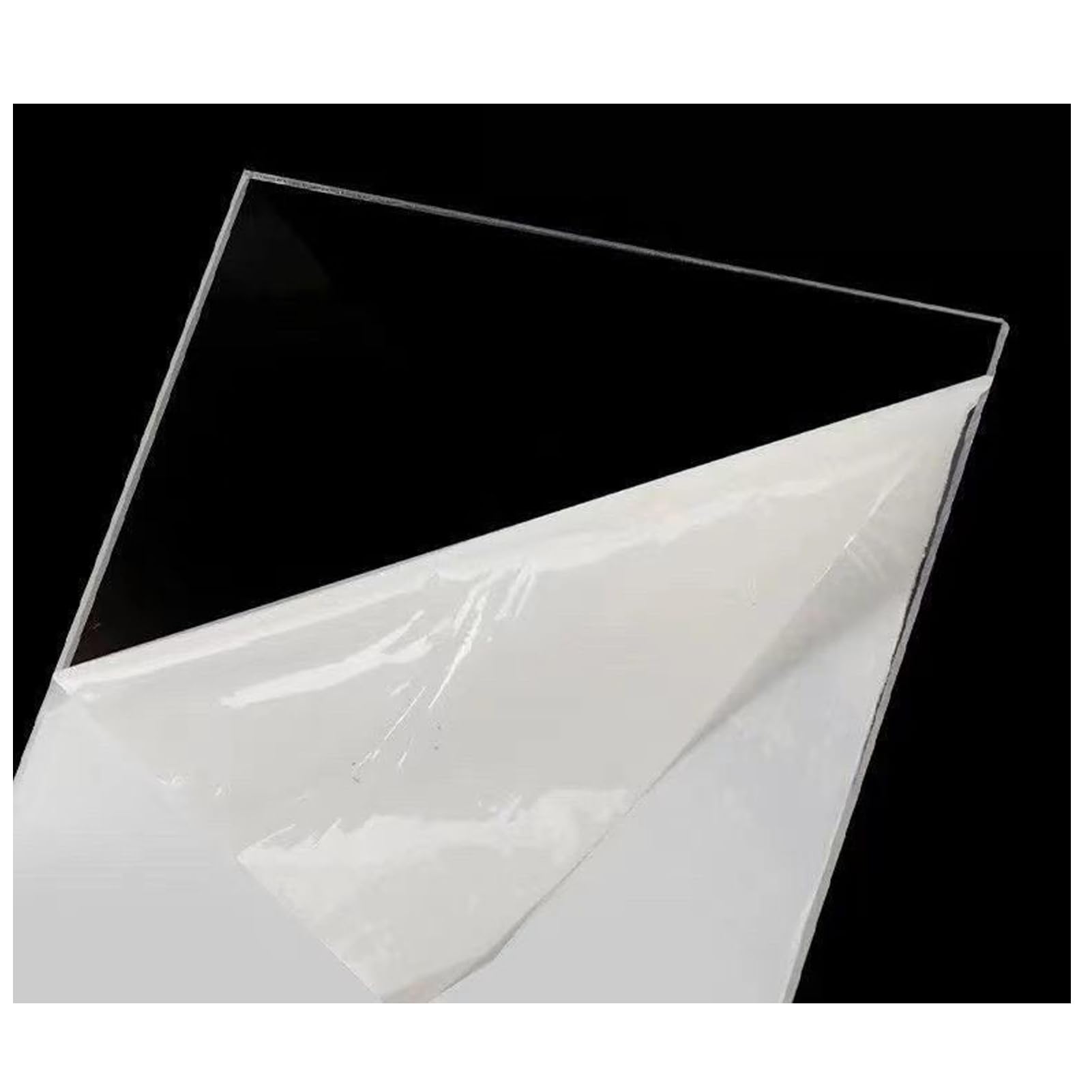 Lot de 2 feuilles acryliques transparentes, 58 cm x 43 cm, 3 mm d'épaisseur, panneaux en plastique acrylique transparent pour décoration, affichage, cadre photo, peinture