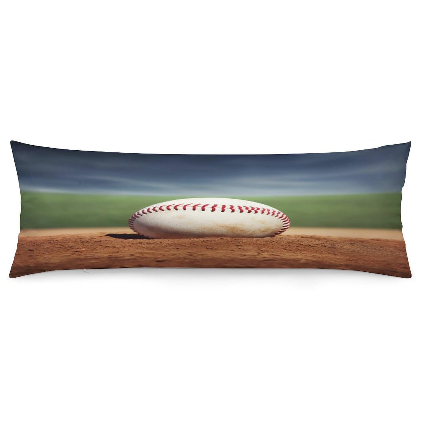 Baseball Pillow Cover with Zipper Pillow Case Super Soft and Cozy Body Pillowcase 19 X 53 Inches Luxury Long Pillowcase for Couch Sofa Chair Bed Home Decor Pillows Cover