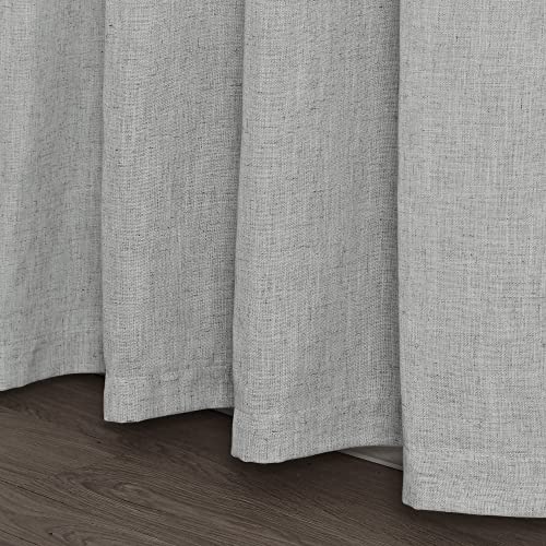 Grey Kitchen Curtains 36 Inch Length Set Of 2 Panels Rod Pocket Semi Sheer Narrow Curtains For Side Window Small Bathroom Laundry Light Reducing Modern Linen Curtain Gray Dove Greyish 52X36 Long #TOP6