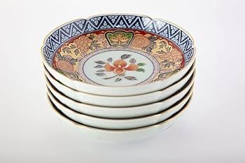 Amazon.co.jp: 有田焼 極錦 金彩 古伊万里様式 銘々皿 直径15cm 賞美堂