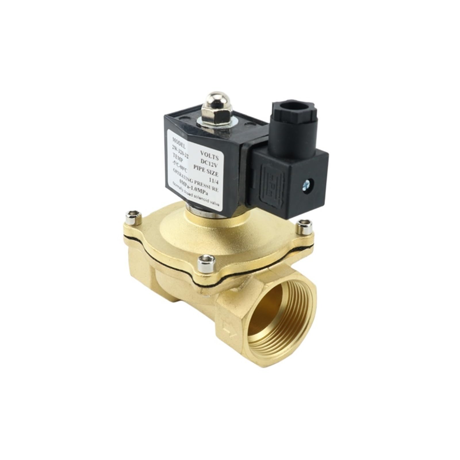 Électrovanne de précision en laiton massif DN40 avec bobine protectrice
