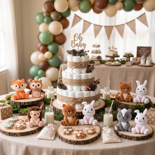 Image of Aoriher 6 Pcs Mini Woodland Stuffed Animals 4 Inch Plush Set,Creative