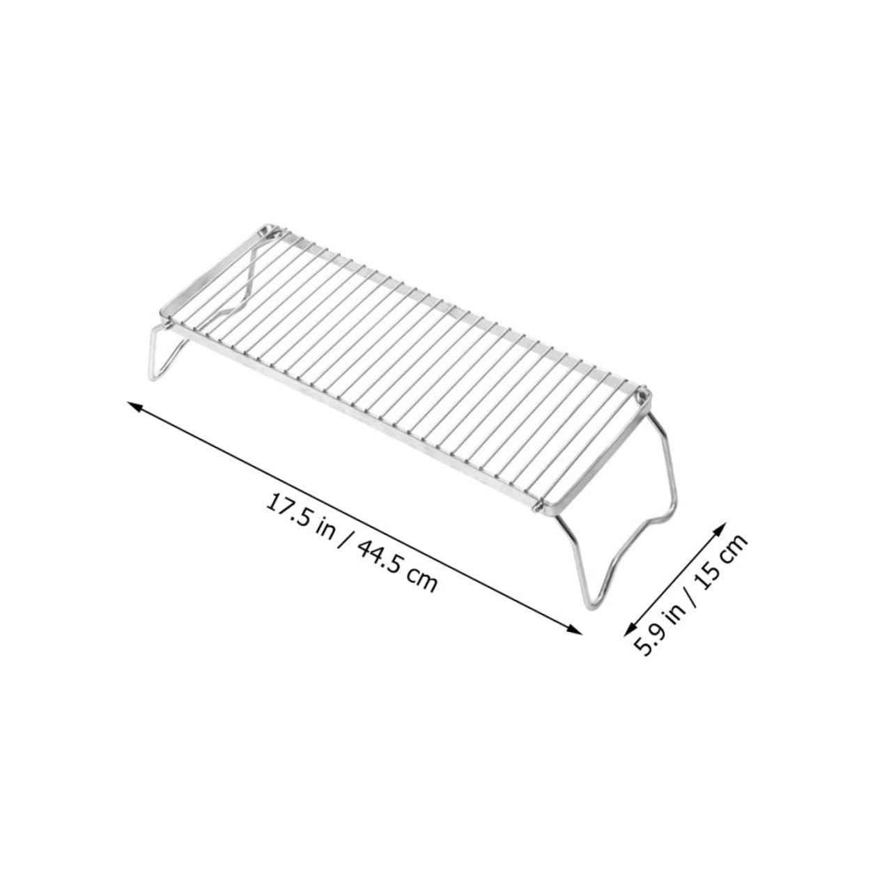 OSOLADY Stainless Steel Folding Grill Rack Portable Outdoor Barbecue Net for Pots Compact Campfire Cooking Equipment for Picnics and Camping Trips