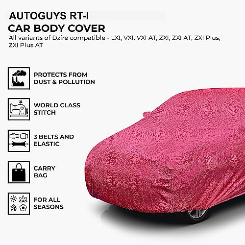 Image of Car Cover Waterproof RT-I for Maruti Suzuki Swift Dzire [Year 2017 Onwards] Swift Dzire Car Cover Dust & UV Protection Swift Dzire Car Body Cover with Mirror Pocket Soft Cotton Lining