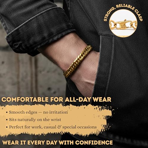 Pulsera de eslabones cubanos acero inoxidable para hombre miniatura 5