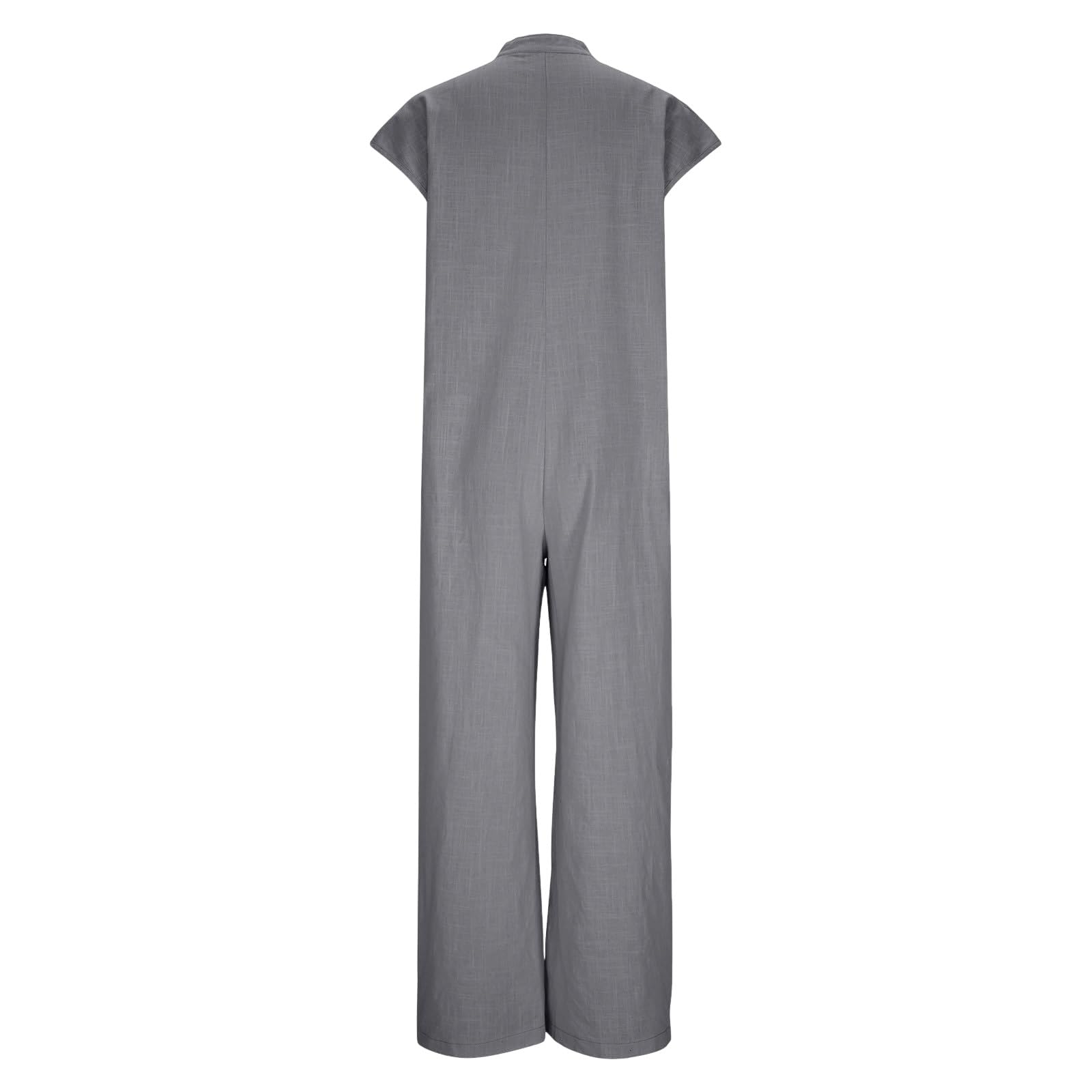 Salopette Donna Jeans Sciolto in Denim Overall con Tasche Gambe Grandi E Stampa Floreale Tuta Intera Lunga Moda Casual per Uscite Quotidiane E Tempo Libero Jumpsuit con Tasche Spiaggia Vacanza