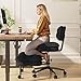 DurayLoly Cross Legged Office Chair, Criss Cross Desk Chair ADHD Meditation Kneeling Seat with Height Adjustable Seat for ADHD,Relaxation, Home Office,Black