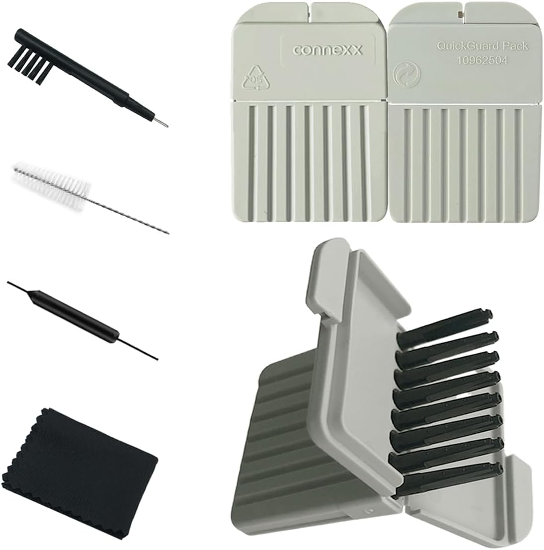 QuickGuard 10962504 Filters for Selected Signia and Siemens/Connexx Hearing Aids- Cleaning Tools Kit with Carry Case-3 Packs
