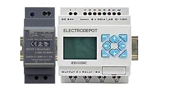Micro PLC Programmable Logic Controller 24V 4 Relay Output 8 DC inputs Ladder or Function Logic Programming