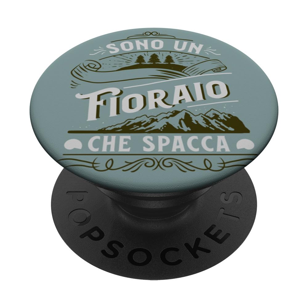 Un Fioraio Che Spacca Uomo Fiorista Regalo Fioraia PopSockets Swappable PopGrip, Black