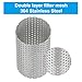 PATIKIL 2 Pcs 42mm OD Strainer Mesh, 66mm H 80 Mesh Screen Y Shaped Strainer Filter Valve Mesh Screen 304 Stainless Steel Double Layer Strainer Mesh for Debris Pump Water Oil Separation