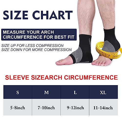 Image of 2Pairs Comprex Ankle Sleeves, Soothe Relief Socks for Neuropathy Pain Women, Plantar Fasciitis Socks for Arch Support, Achilles Tendonitis, and Foot Pain Relief (S, Red)