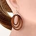 FITYLE 1 Par Moda Mujer étnica Oval Hoop Cuelga Los Pendientes Gancho...