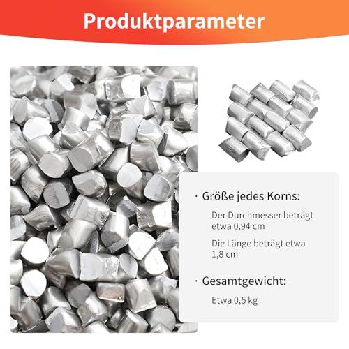 99,6% Hochreine Rohaluminiumkügelchen & Aluminiumbarren für Metallguss, Metallschmelzung, DIY