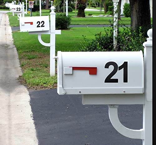 4in Numero casella di posta Numeri civici Nero