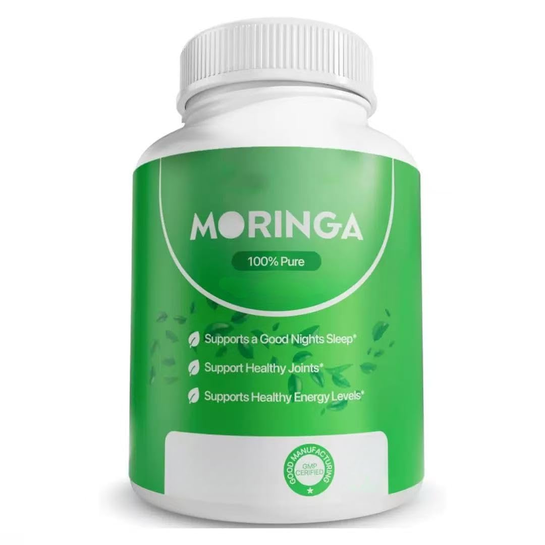Moringa - Energía natural, sistema inmunológico, apoyo a la salud de la piel y el intestino, apoyo a un sueño saludable - Sin OGM - Vegano