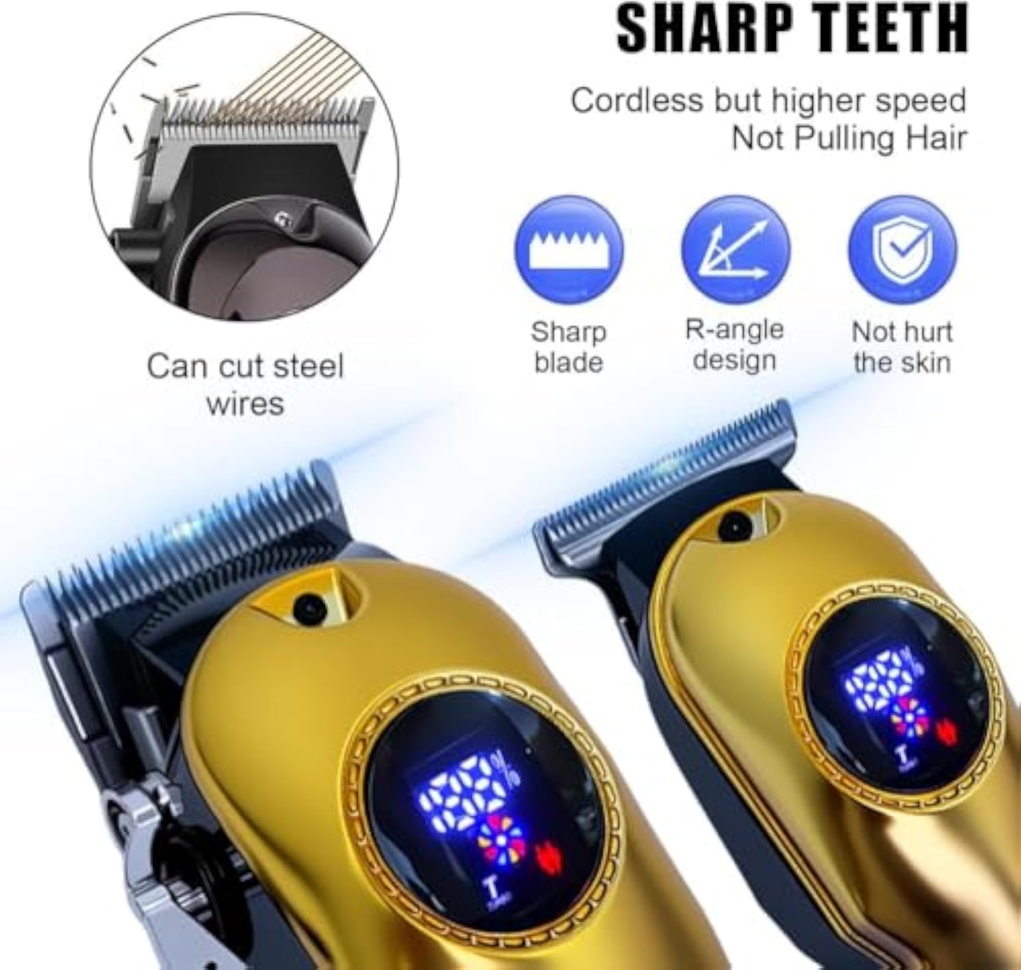Professional Hair Clippers for Men, Cordless Hair Clippers Set