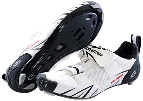 Exustar E-St951 Triathlon Shoe, White, 40 Euro/7 Us #TOP9