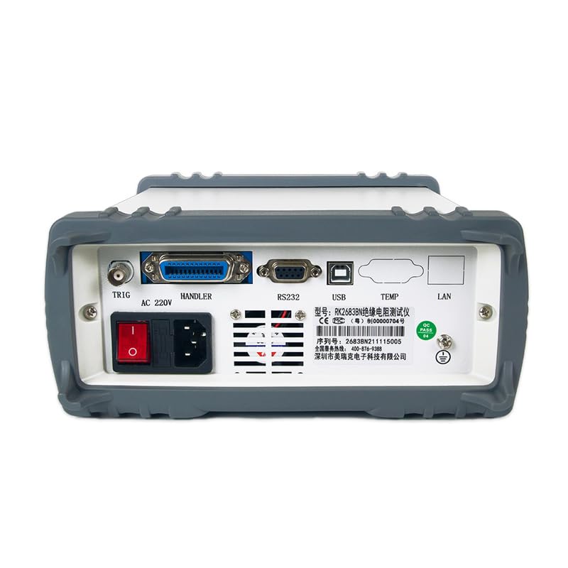 RK2683BN Insulation Resistance Tester Resistance Range 10kΩ-5TΩ Voltage 500V Standard USB RS232 Communication Interface