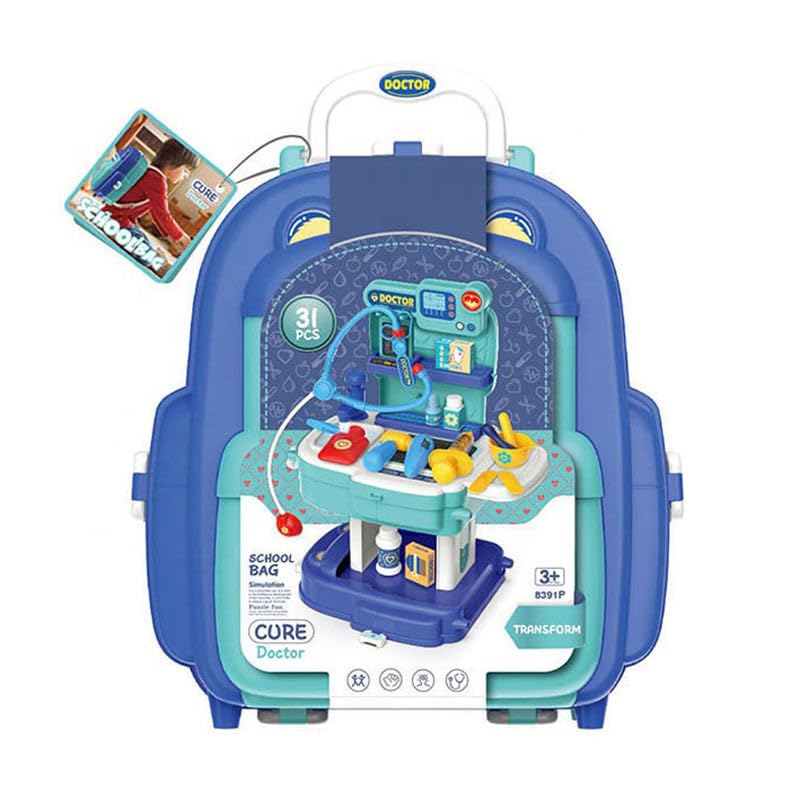 Image of Kids Doctor Play Set with Medical Accessories | Pretend Doctor Clinic Toy Set for Boys & Girls | Educational Role Play Medical Kit with Stethoscope & Tools