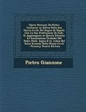 edizio feller shop  Opere Postume Di Pietro Giannone in Difesa Della Sua Storia Civile del Regno Di Napoli: Con La Sua Professione Di Fede. Si Aggiungono in Questa Edizio