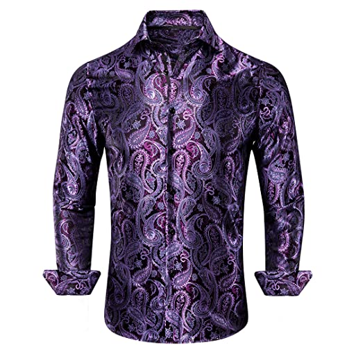 Chemise en soie homme Suwequest motif cachemire chic pour un style élégant et raffiné Cy-1039 S