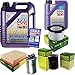 Produktbild QR-PARTS 69350052 Filter Set Inspektionspaket 6 Liter Liqui Moly Motoröl Leichtlauf High Tech 5W-40 MANN-FILTER Innenraumfilter Kraftstofffilter Luftfilter Ölfilter