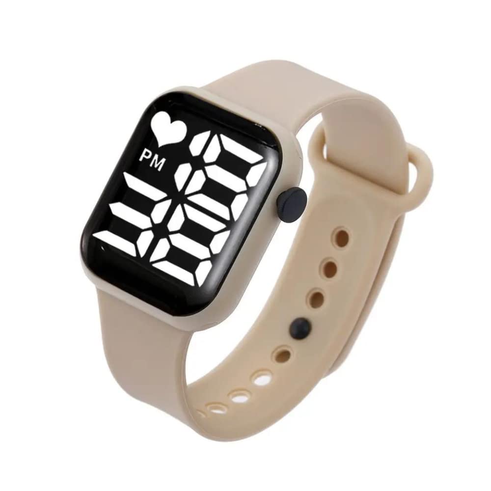 ZOVUTA New Square dial Waterproof Square dial Kids Wrist Watch for Boys and Girls- Best for Return and Birthday Gift- Cell Operated-Long Battery Life. (Cream) (B0C6TYKNJG) Amazon Price History, Amazon Price Tracker