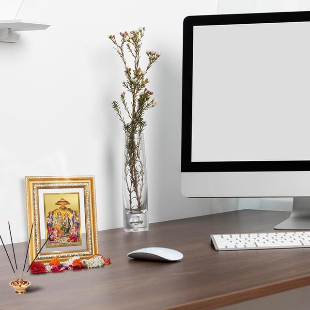 Image of DIVINITI Ram Darbar 24K Gold Plated Foil Wall and Tabletop Photo Frame for Home Decor, Puja Room, Luxury Gifting | DG Frame 112 S2 (21.5x17.5 CM)