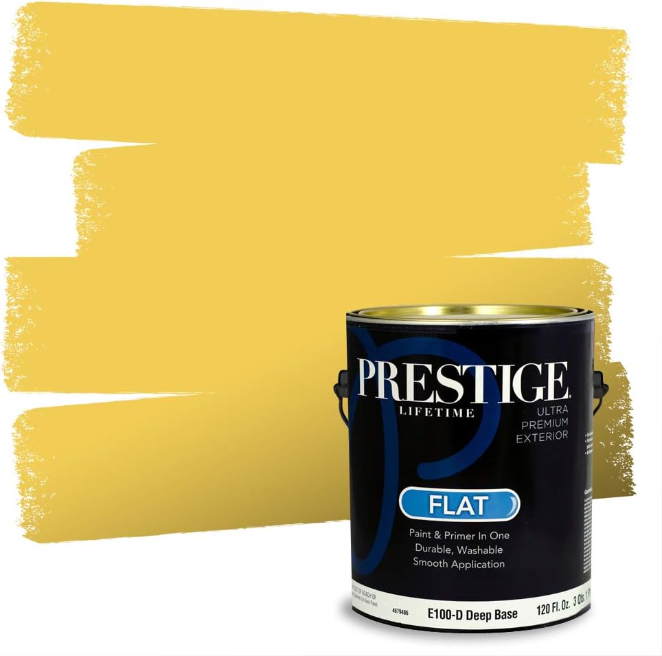 PRESTIGE Paints Interior Paint and Primer In One, 1-Gallon, Eggshell, Comparable Match of Benjamin Moore* Bold Yellow*