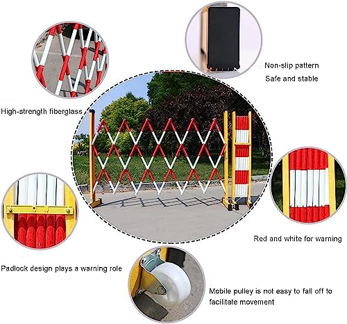 Barrera de Seguridad portátil Teles Traffic Bcade para cercas de accesos Exteriores con Ruedas, Resistente, fácil de Instalar, Ideal para Eventos, Obras de construcción y